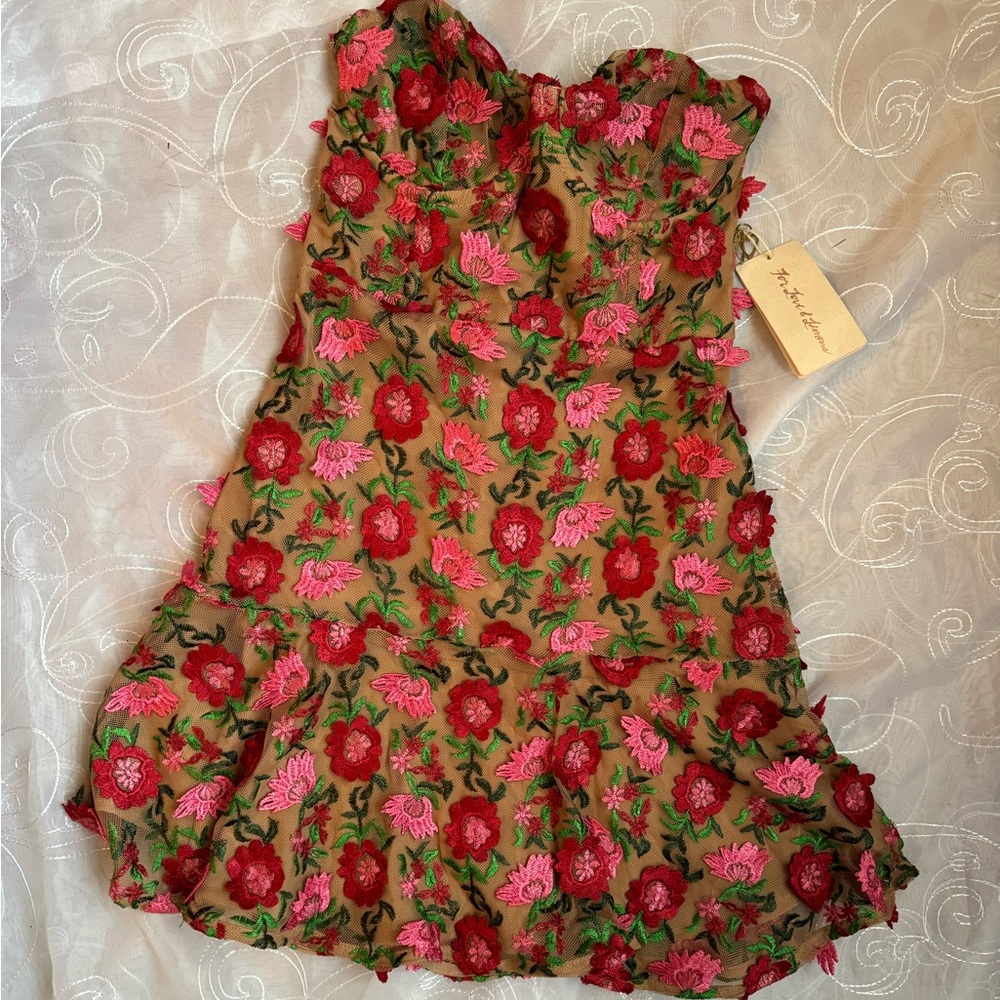 FOR LOVE AND LEMONS AMELIA STRAPLESS MINI DRESS - Picture 7 of 11